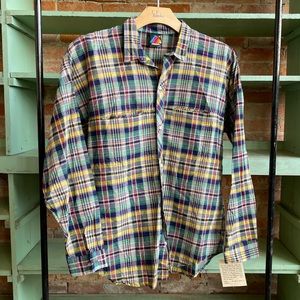 Vintage lightweight Hobie plaid shirt NWT
